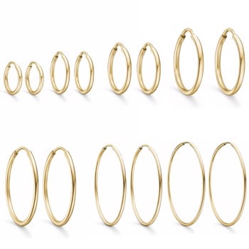 Smukke 8 kt. Guld creoler i 10-50 mm. fra Støvring Design